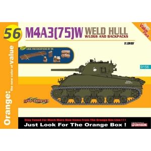 Cyber-hobby 9156 - M4A3(75)W Weld Hull + Logs And Backpacks