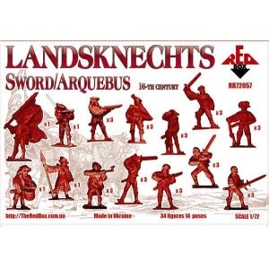 Red Box 72057 - Landsknechts (Sword/Arquebus) 16th century