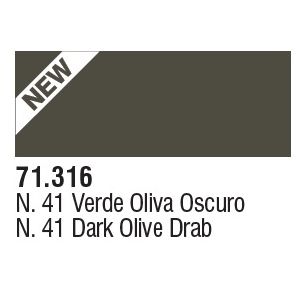 Vallejo 71316 - N. 41 Dark Olive Drab 17ml