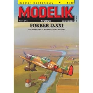 Modelik 0520 - FOKKER D.XXI