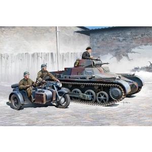 Academy 13556 - German Panzer I Ausf.B & Motorcycle