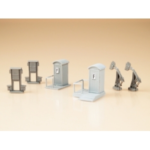 Auhagen 12242 - Telefony kolejowe , naciągi , szafy przekaźnikowe