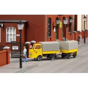 Auhagen 43662 - Multicar M22 pocztowy z przyczepą