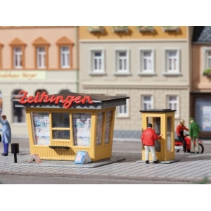 Auhagen 12340 - Kiosk z gazetami z budką telefoniczną