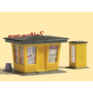 Auhagen 12340 - Kiosk z gazetami z budką telefoniczną