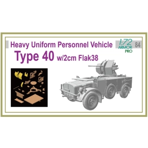 Dragon 7425 - Heavy Uniform Personnel Vehicle Type 40 w/2cm FlaK 38