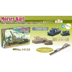 Dragon 14135 - Morser Karl mit Munitionsschlepper auf Panzer IV