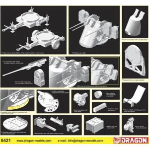 Dragon 6421 - Quad Gun Trailer M55