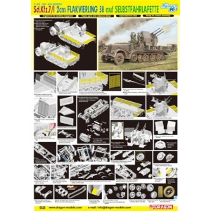 Dragon 6525 -  Sd.Kfz.7/1 2cm Flakvierling 38 auf Selbstfahrlafette w/MagicTrack