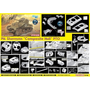 Dragon 6740 - M4 Sherman "Composite Hull" PTO + bonus