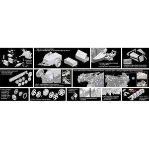 Dragon 6711 - Sd.Kfz.10/4 fur 2cm FlaK 30, 1940 Production w/Ammo Trailer