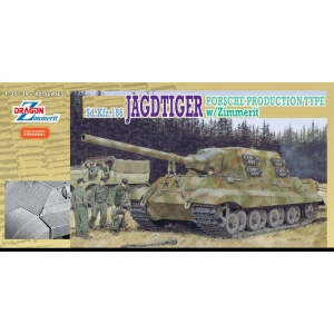Dragon 6493 - Sd. Kfz. 186 Jagdtiger Porsche Production Type w/Zimmerit + bonus