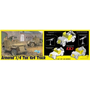 Dragon 6727 - ARMORED 1/4-TON 4X4 TRUCK w/.50-cal MACHINE GUN (3 IN 1)