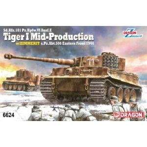 Dragon 6624 - Tiger I Mid Production w/Zimmerit s.Pz.Abt.506 Eastern Front 1944 + MagicTrack