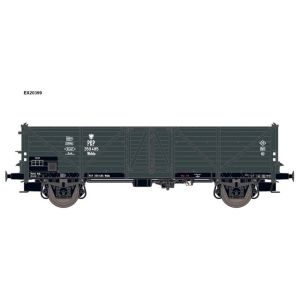 Exact-train EX20399 - Wagon towarowy odkryty Klagenfurt z drewnianymi drzwiami i zastrzałami, szary z orłem, PKP, Ep. III