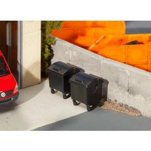 Faller 180933 - Kontenery na śmieci czarne 2 szt.