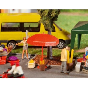 Faller 180910 - Parasole ogrodowe , stoły , ławki