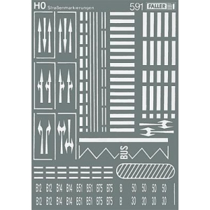 Faller 180536 - Znaki poziome na jezdnię (kalkomania)