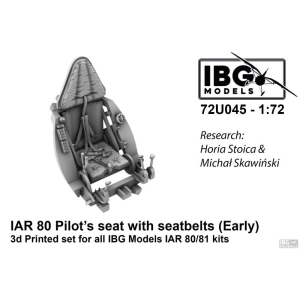 IBG 72U045 - Pilot's Seat with Seatbelts for I.A.R. 80/81 (Early, used until 1941)