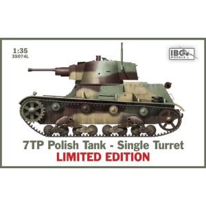 IBG 35074L - 7TP Polish Tank - Single Turret LIMITED EDITION (includes Miniart Polish Tank Crew Set and Master Model metal/resin barrel)