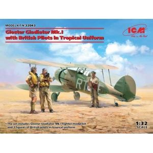 ICM 32043 - Gloster Gladiator Mk.I with British Pilots in Tropical Uniform