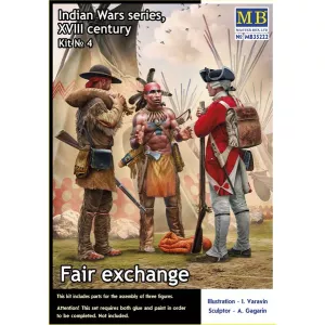 Master Box 35222 - Indian wars series, XVIII century, kit № 4 Fair exchange