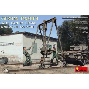 MiniArt 35350 - German Tankmen With Gantry Crane & Maybach HL 120 Engine