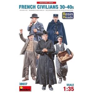 MiniArt 38037 - French Civilians 30-40s Resin heads