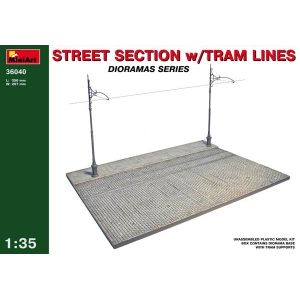 MiniArt 36040 - STREET SECTION w/TRAM LINES Dioramas Series