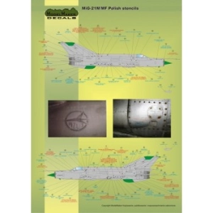 Model Maker D48020 - MiG-21PFM/M/MF/bis/UM Polish stencils