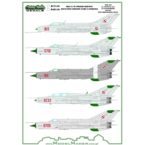 Model Maker D48149 - MiG-21 in Polish service exclusive edition part 0 Insignia