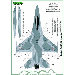Model Maker D48073 - Polish F-16C/D Stencils