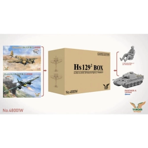 Takom 48001W - Hs 129² Box - Hs 129 B2 + Hs 129 B3 + 3D Printed Set Figures x2 + Panther A