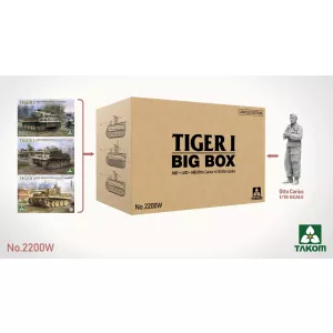 Takom 2200W - TIGER I BIG BOX   MID+LATE+MID/Otto Carius+ 1/16 Otto Carius (Limited edition)