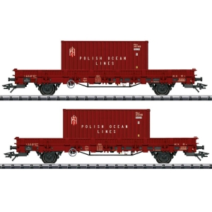 Trix 24555 - Zestaw 2 wagonow z kontenerami PLO ep.IV PKP