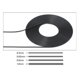 Tamiya 12676 - Czarny kabel z drutem w środku 0,65mm