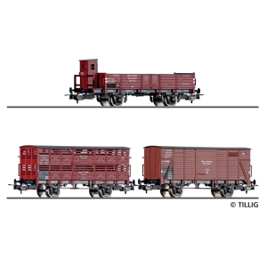 Tillig 70067 - Zestaw 3 wagonów towarowych Górny Śląsk/Oberschlesien
