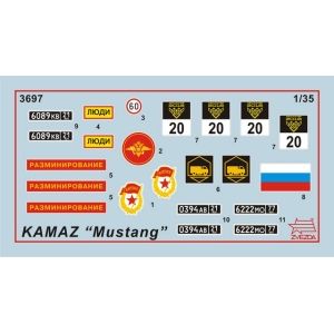 Zvezda 3697 - Kamaz 5350 “Mustang” Russian 6 x 6 military truck