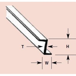 Plastruct 90592 - profil Z 2,4x1,5x0,5x250mm