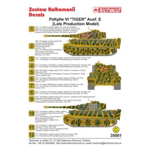 Techmod 35001 - Pz.Kpfw.VI Tiger Ausf.E (Late Production Model)