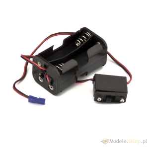 Pojemnik na baterie/akumulatory do zasilania odbiornika z wyłącznikiem