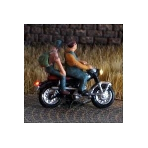 Bicyc-Led 128411 - Motocyklista w czapce i okularach