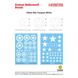 Techmod 35009 - Allied Star Insignia White