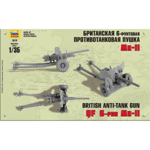 Zvezda 3518 - British Anti Tank Gun, QF 6 pdr MK II