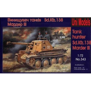 Uni Models 343 - Niszczyciel czołgów Sd.Kfz.138 Marder III