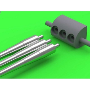 Master SM-350-074 - Uzbrojenie krążownika USS Indianapolis CA-35 (1945) - 8in (9 szt.), 5in (9 szt.) z żywicznym elementem do osadzenia luf - pasuje d