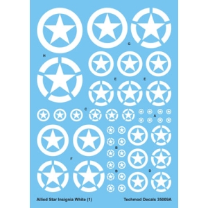 Techmod 35009 - Allied Star Insignia White