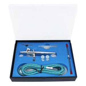 Aerograf 0,2/0,3/0,5mm otwarty zbiorniczek 2ml i z osprzętem