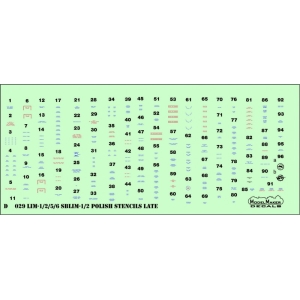 Model Maker D72029 - LiM-1/2/5/6/SBLim-1/2 Polish stencils late