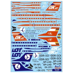 Tupolev Tu-134A in Europe